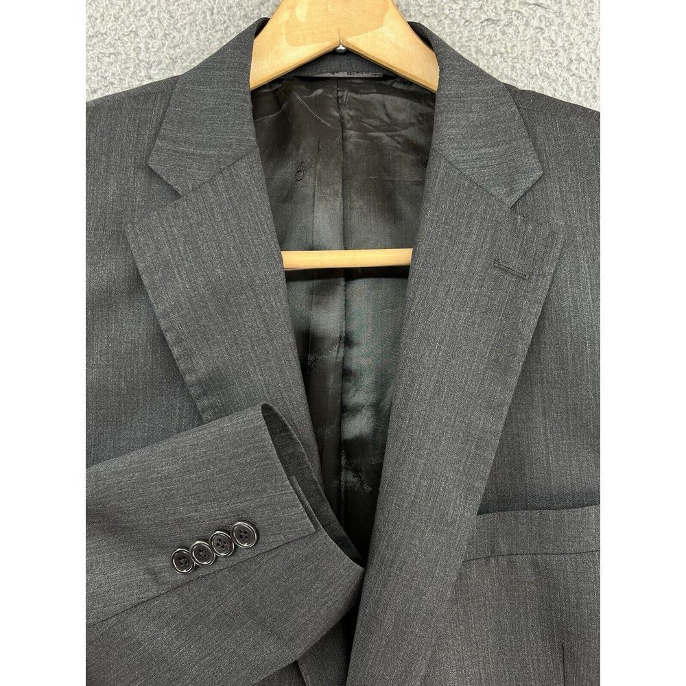 Ermenegildo Zegna Cloth Saks Fifth Ave‎ Mens Gray Wool Blazer Jacket Size 42 L